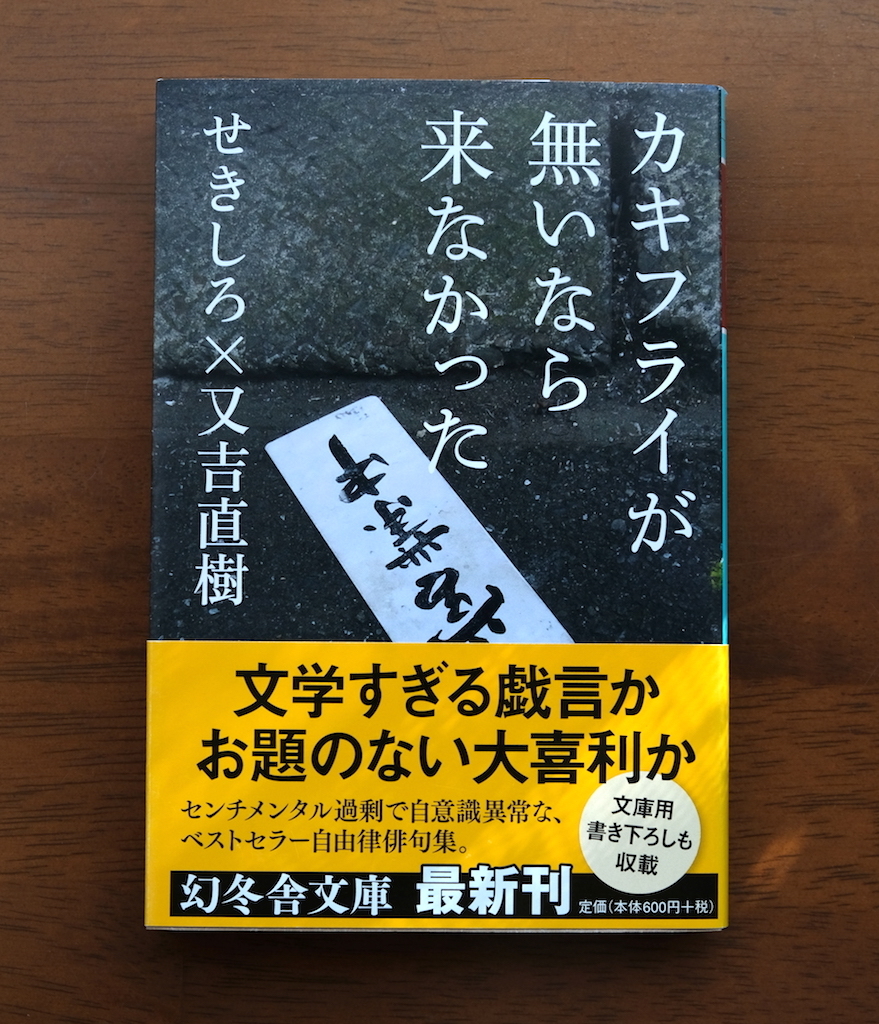 せきしろ 又吉直樹 カキフライが無いなら来なかった を読みました 再 My Photo Diary